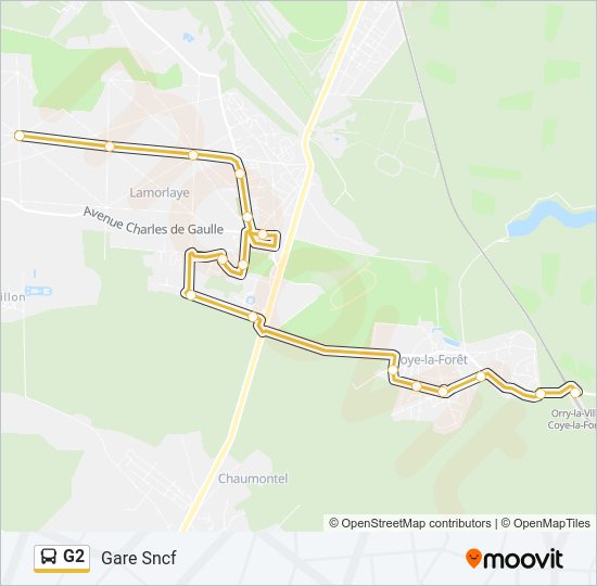 G2 Bus Line Map