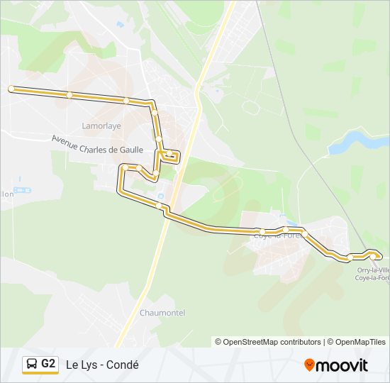 G2 Bus Line Map