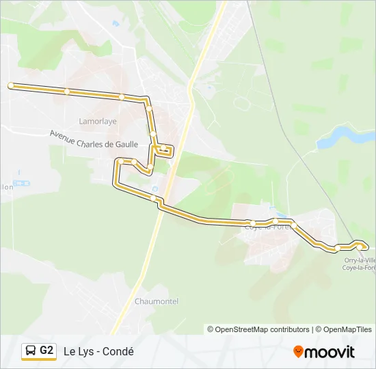 G2 Bus Line Map