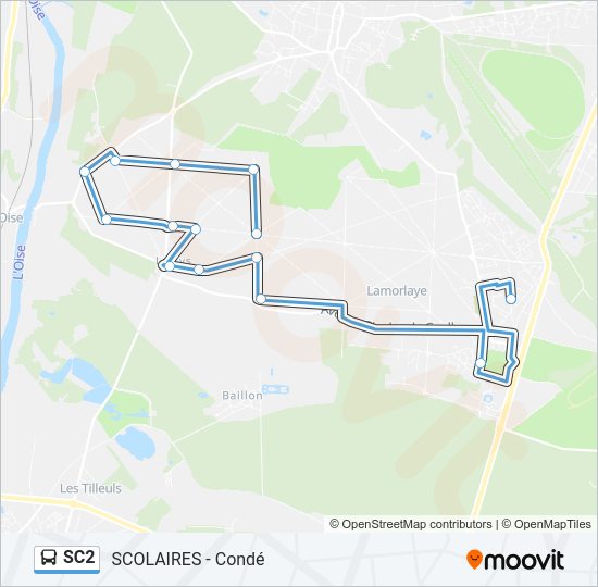 SC2 Bus Line Map
