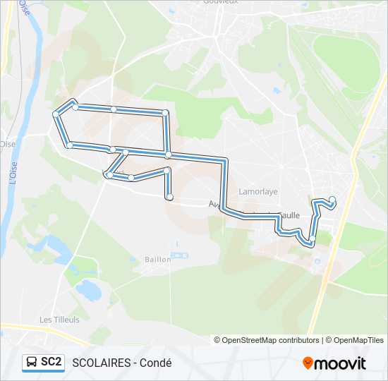SC2 Bus Line Map