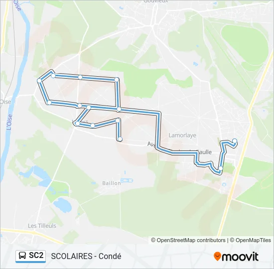 SC2 Bus Line Map
