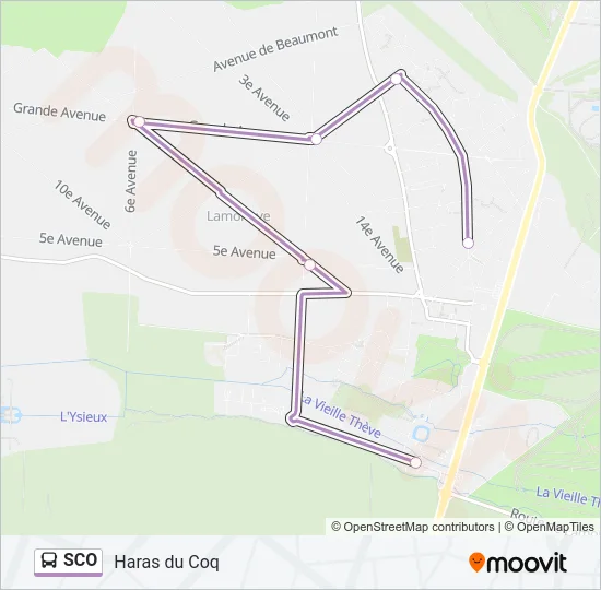 SCO Bus Line Map