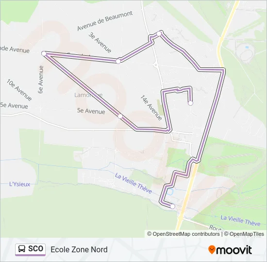 SCO Bus Line Map
