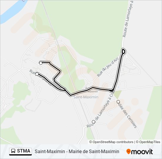 Mapa de STMA de autobús