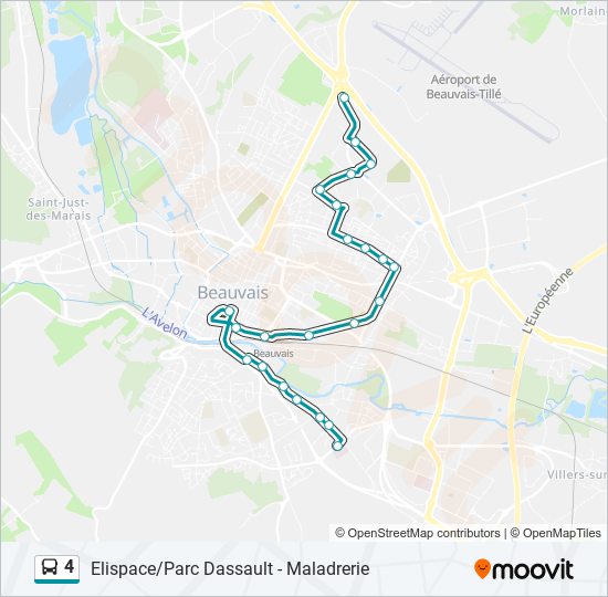 4 bus Line Map