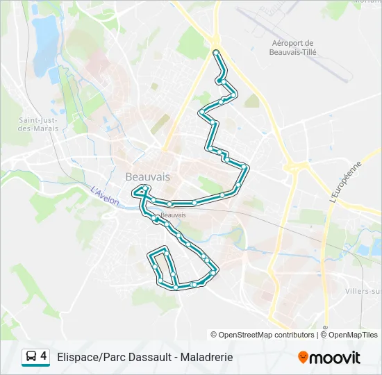 4 Bus Line Map