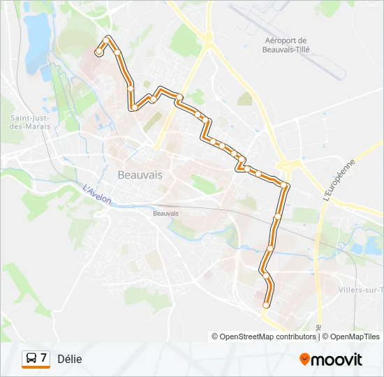 7 Bus Line Map