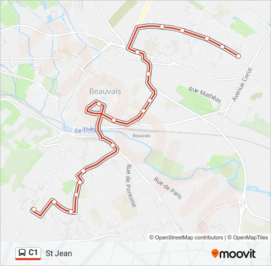 C1 Bus Line Map