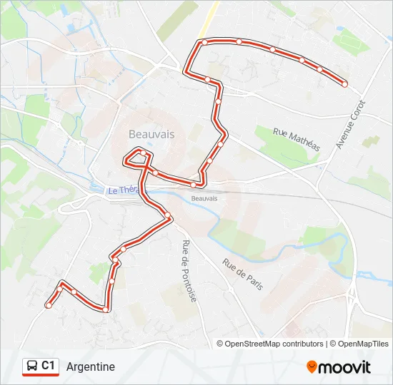 C1 Bus Line Map