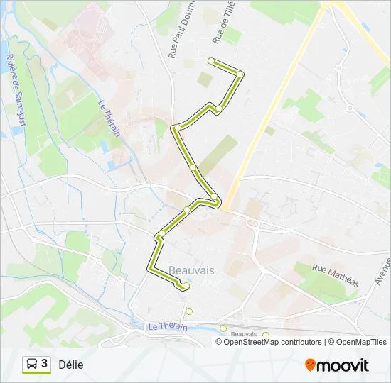 3 Bus Line Map
