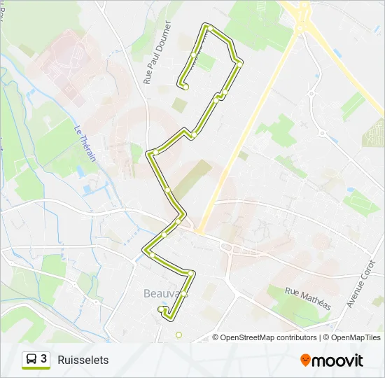 3 Bus Line Map