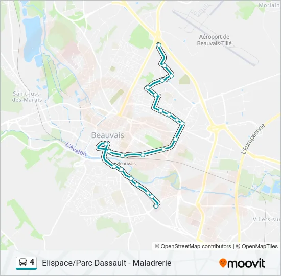 4 Bus Line Map