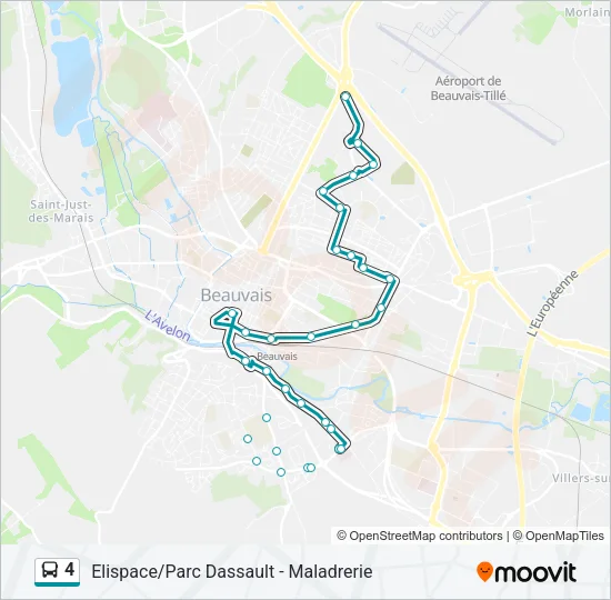 4 Bus Line Map