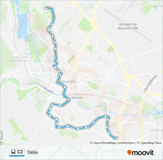 C2 Bus Line Map
