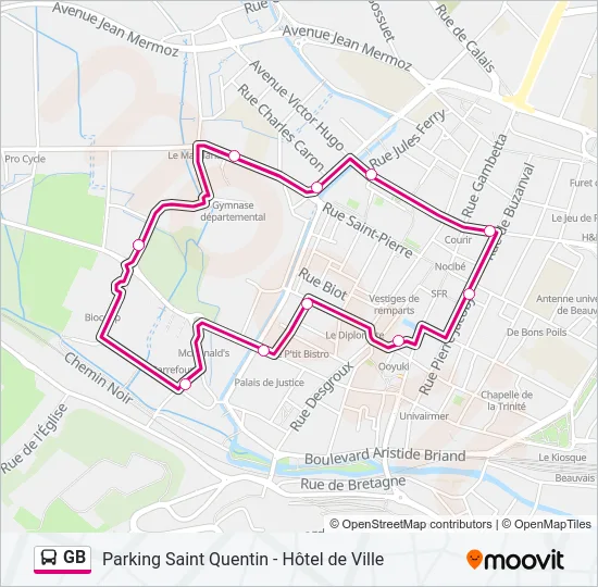 GB Bus Line Map