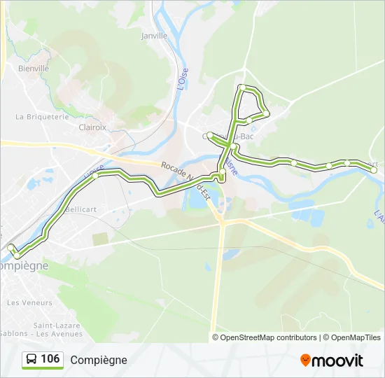 106 Bus Line Map