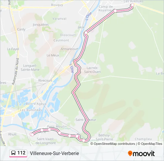 112 Bus Line Map