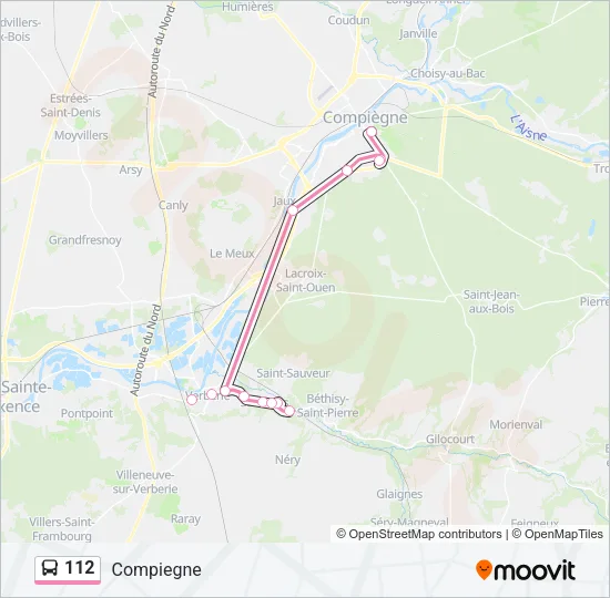 112 Bus Line Map