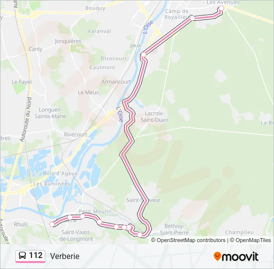 112 Bus Line Map