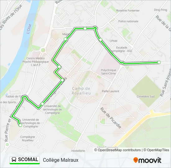 SCOMAL Bus Line Map