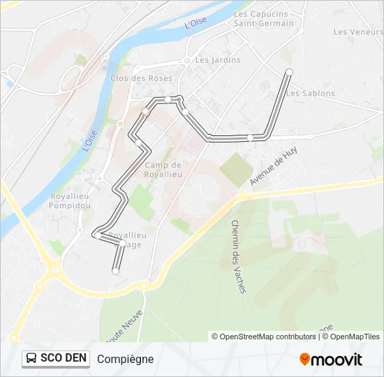 SCO DEN Bus Line Map