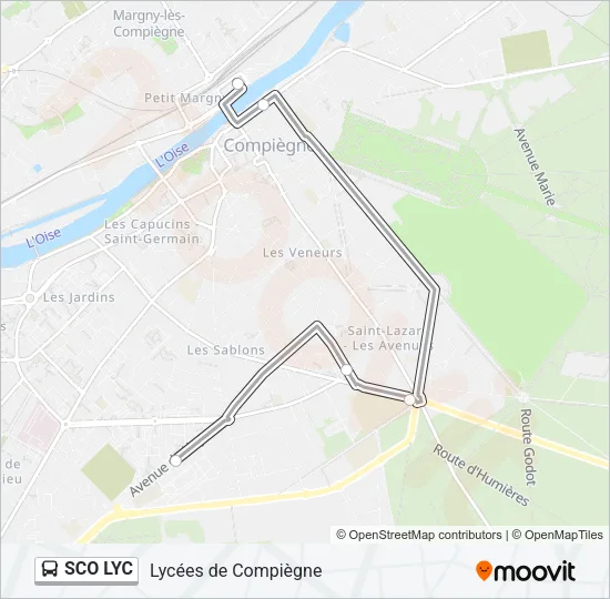 SCO LYC Bus Line Map