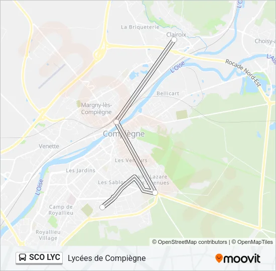 SCO LYC Bus Line Map