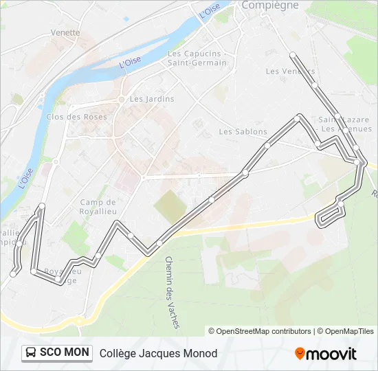 SCO MON Bus Line Map