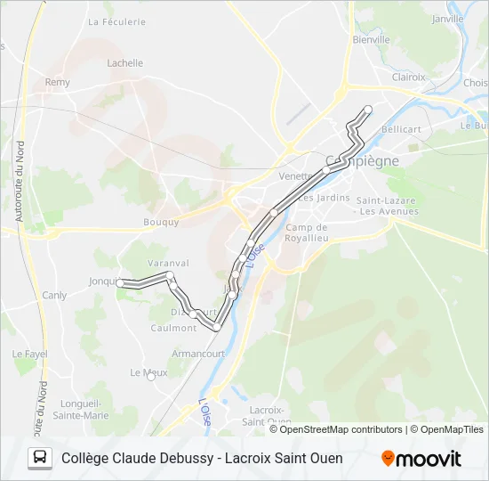 SCO DEB1 Bus Line Map