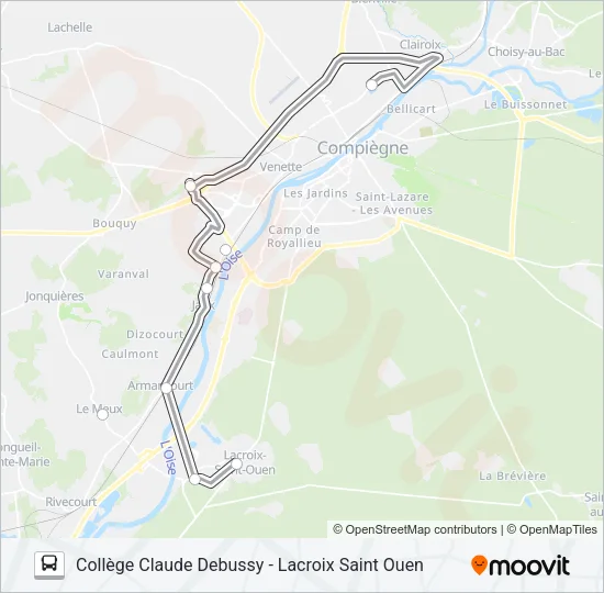 SCO DEB1 Bus Line Map