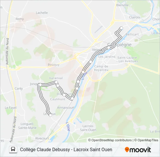 SCO DEB1 Bus Line Map