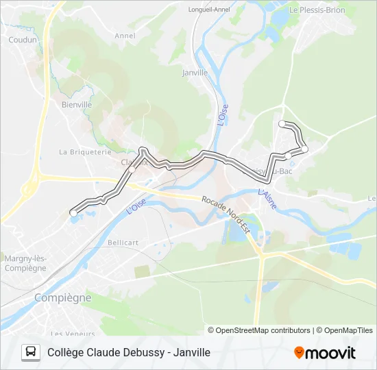 SCO DEB2 Bus Line Map