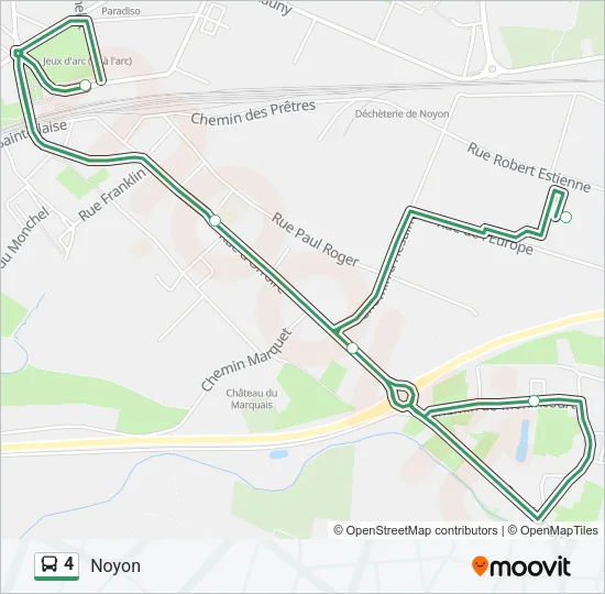 4 Bus Line Map