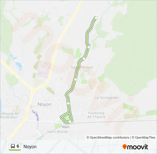 6 Bus Line Map