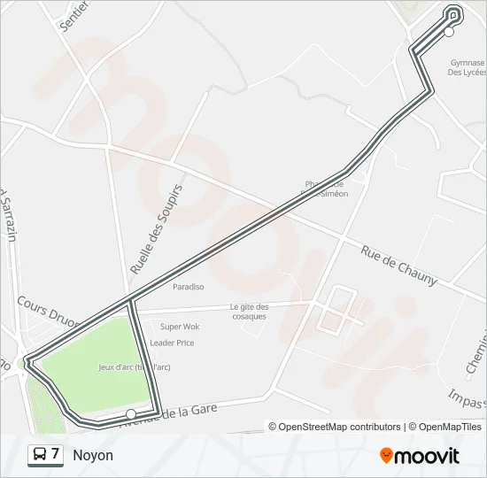 7 Bus Line Map