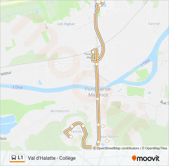 L1 Bus Line Map