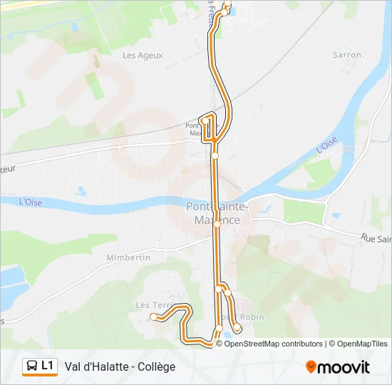 L1 Bus Line Map