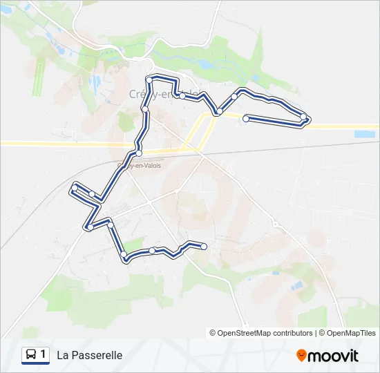 1 Bus Line Map