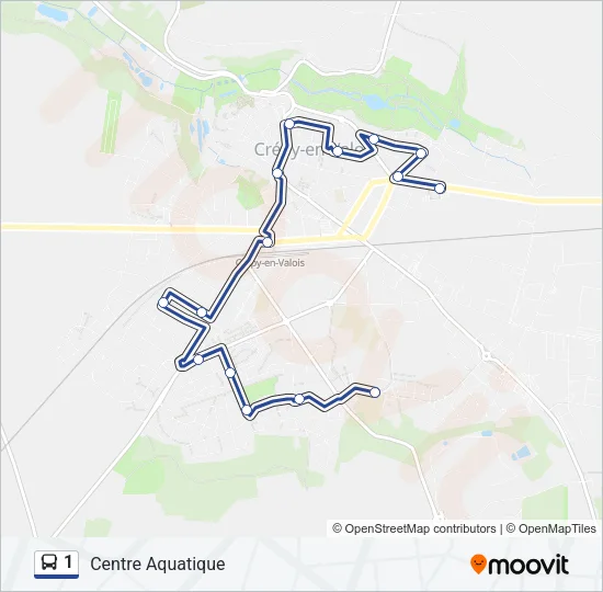 1 Bus Line Map