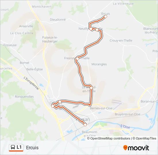 L1 Bus Line Map