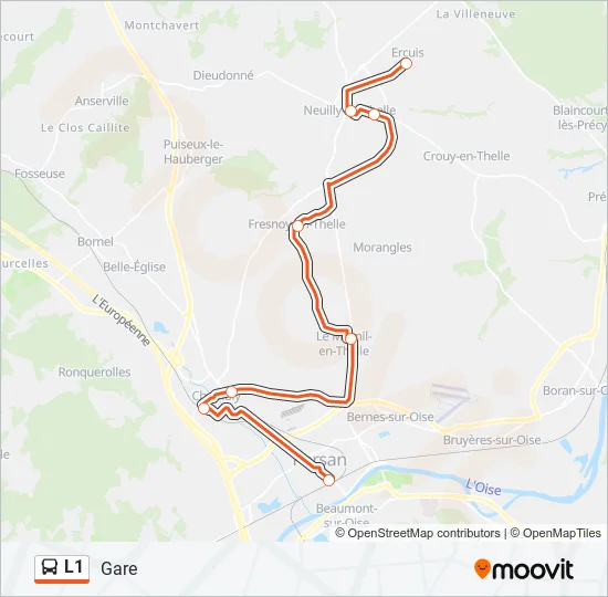 L1 Bus Line Map