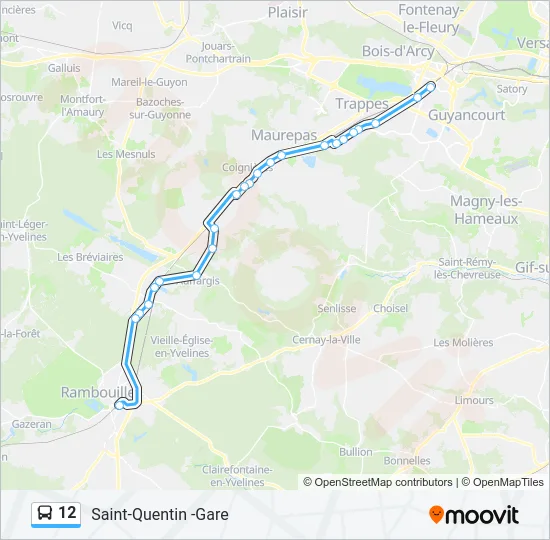 12 Bus Line Map