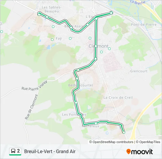 2 Bus Line Map