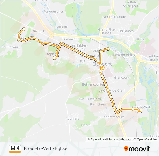 4 Bus Line Map