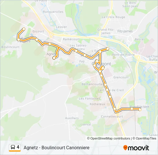 4 Bus Line Map