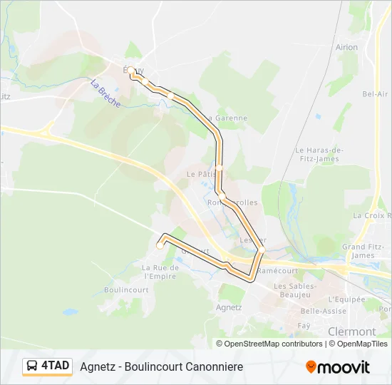4TAD Bus Line Map