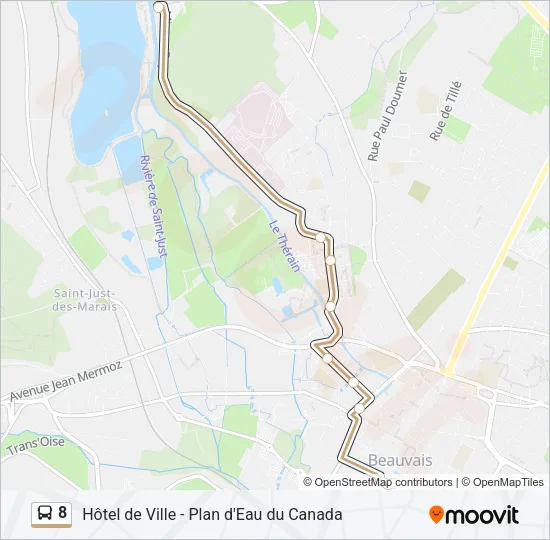 8 Bus Line Map