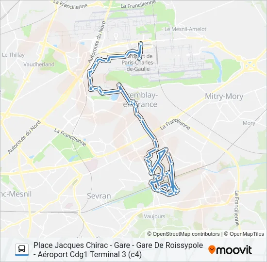 Plan de la ligne FILÉO RS de bus