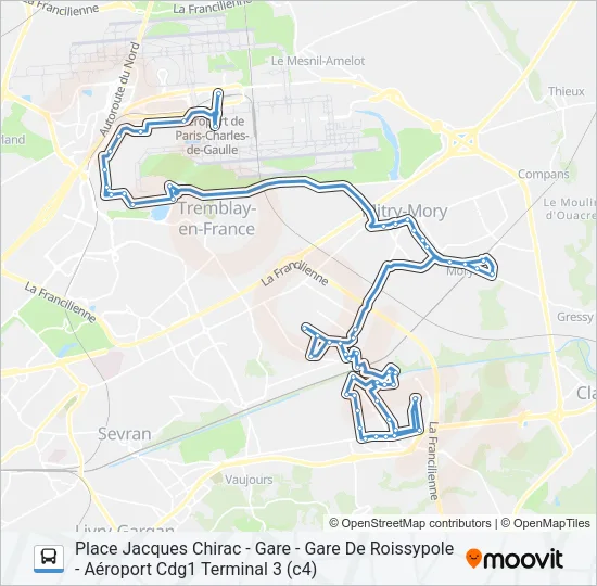 Plan de la ligne FILÉO RS de bus